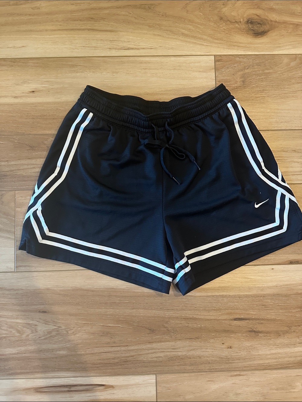 Nike Women's Black Athletic/Basketball Shorts with White Trim